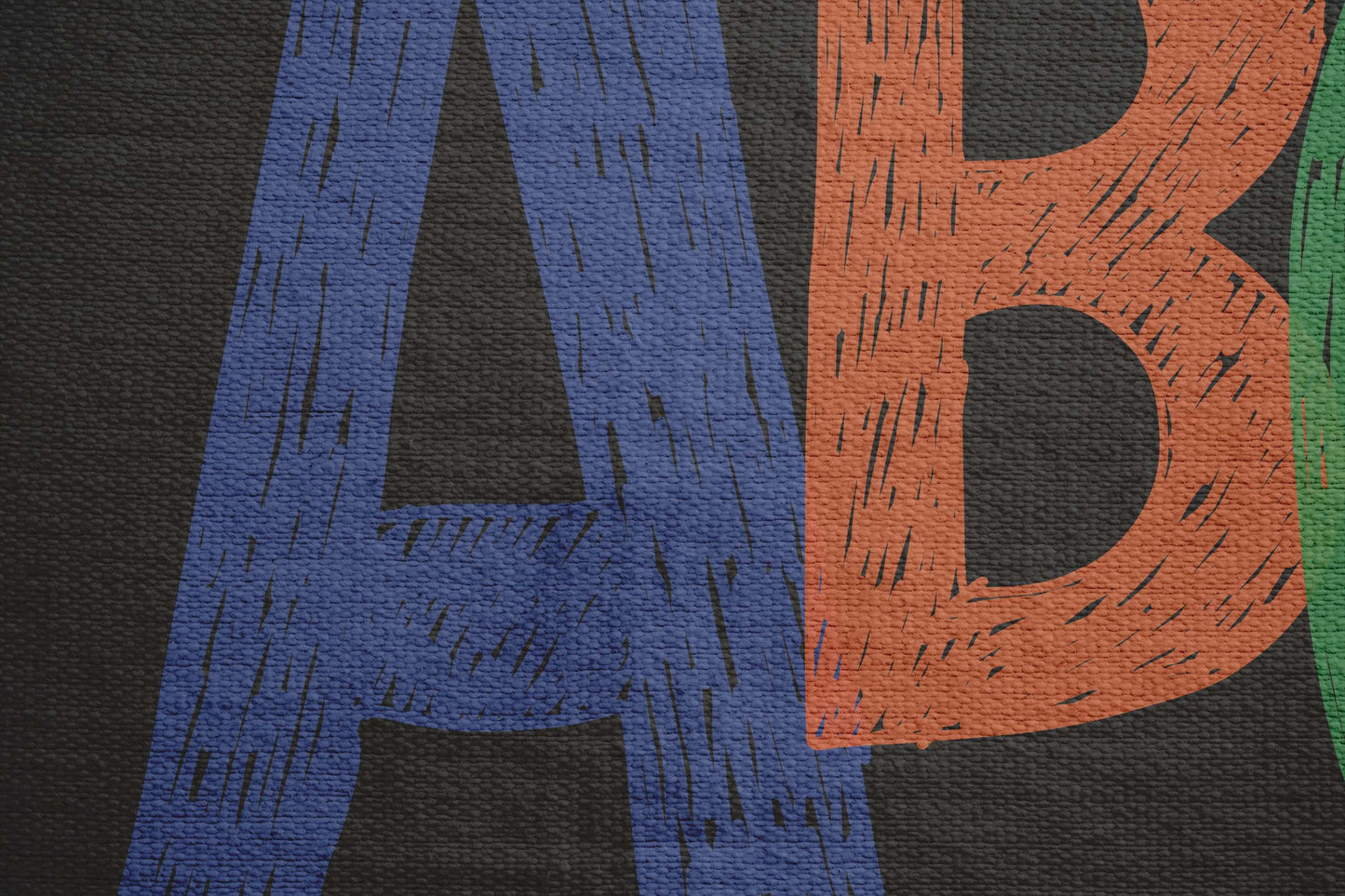 ABC Color Woven Throw Blanket (Painted Letters)
