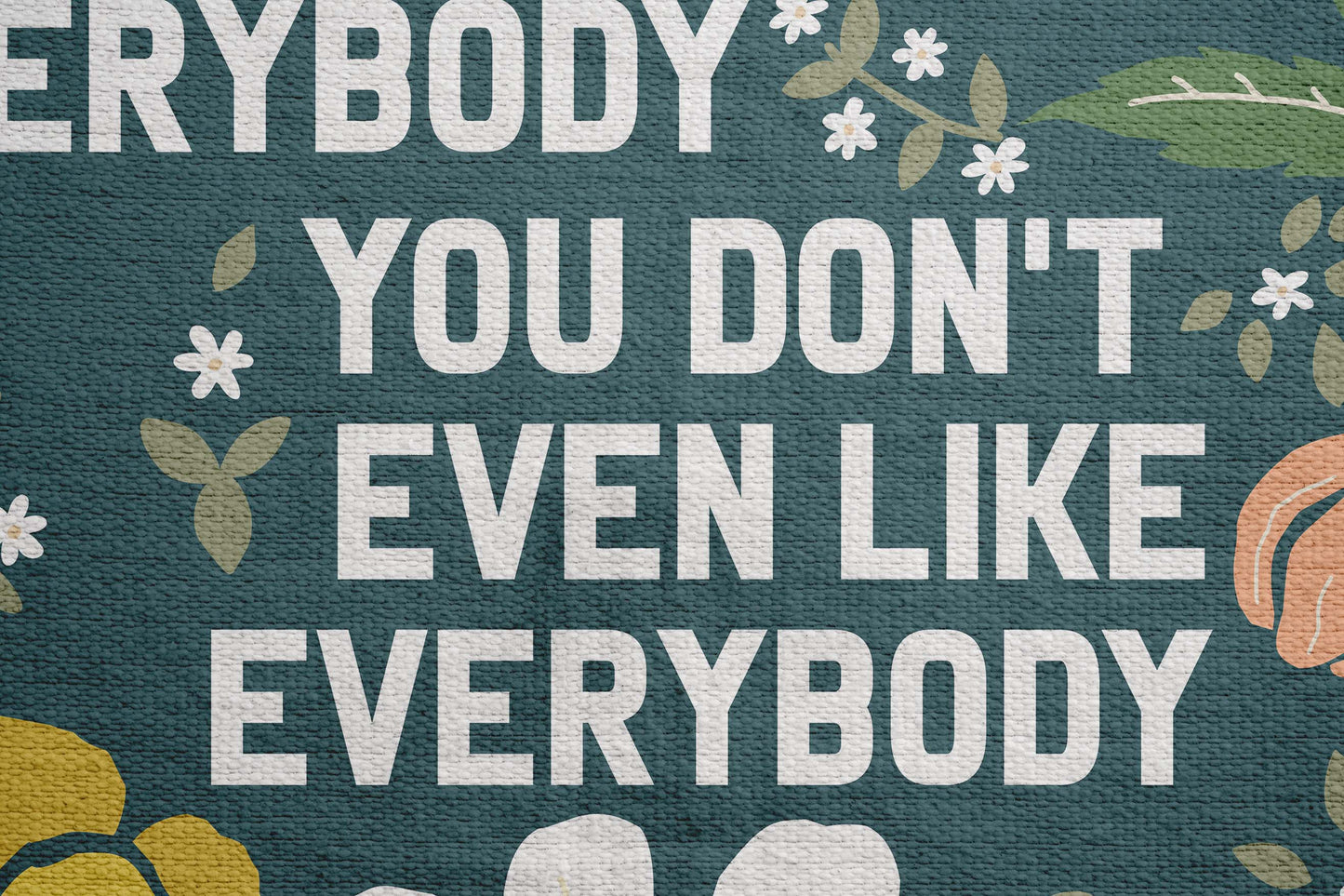 "Unapologetically You" Floral Throw Blanket