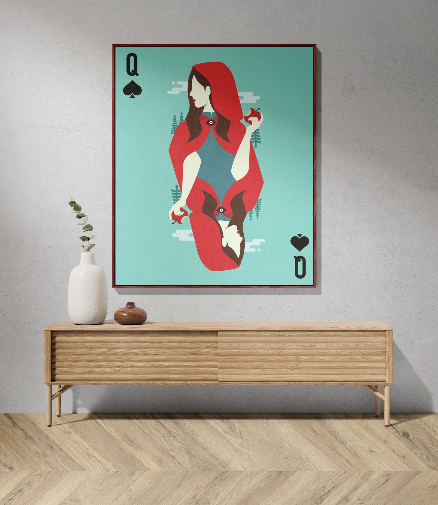 Queen of Spade Woven Throw Blanket