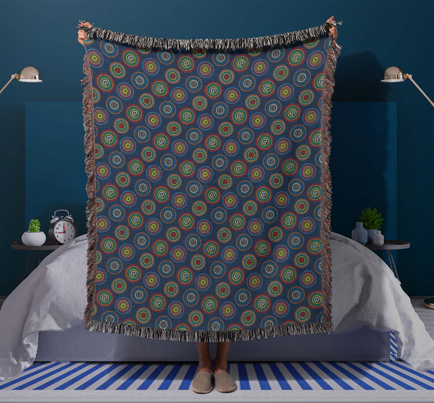 Pattern - Circle Woven Throw Blanket