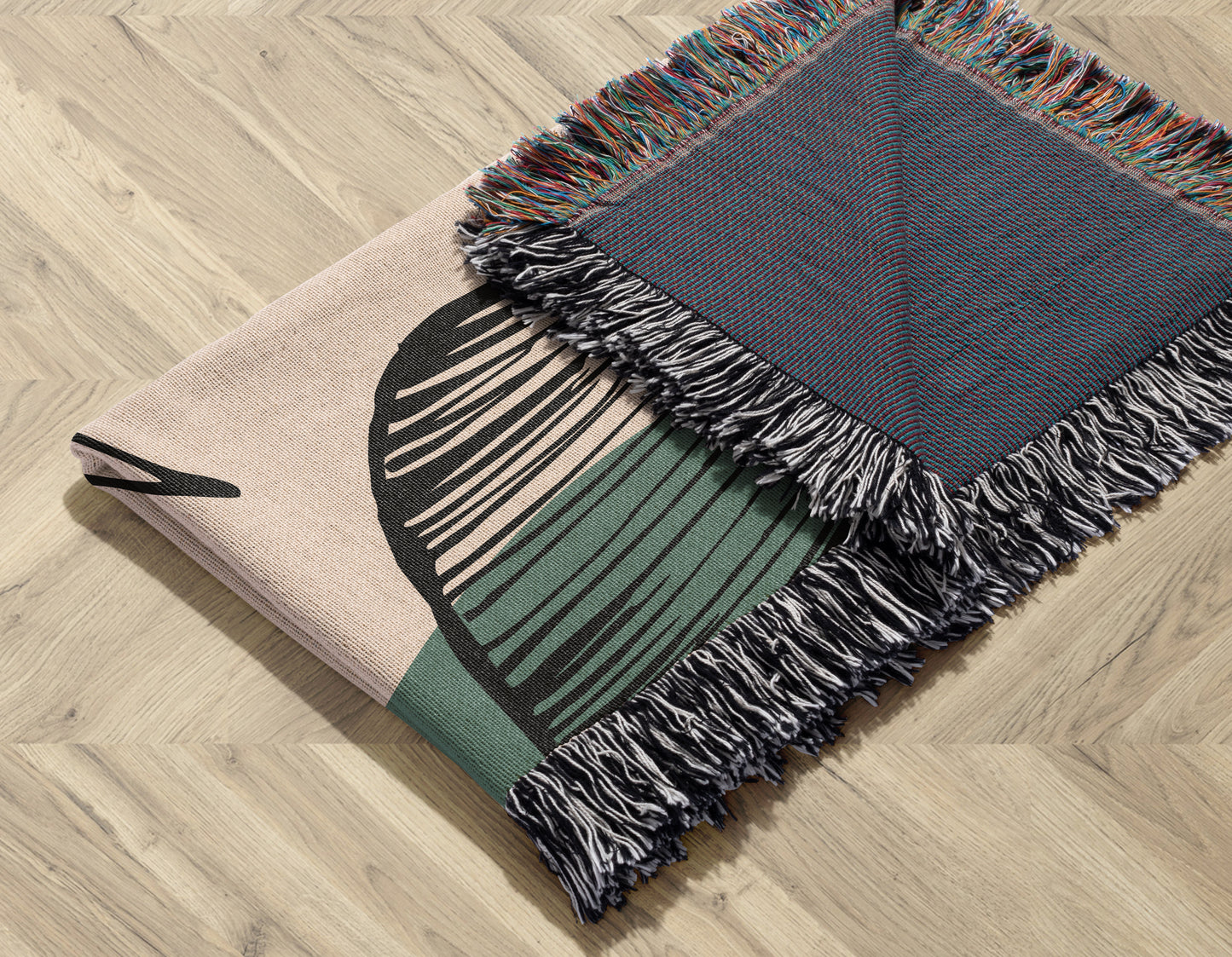 Flower - Abstract Woven Throw Blanket
