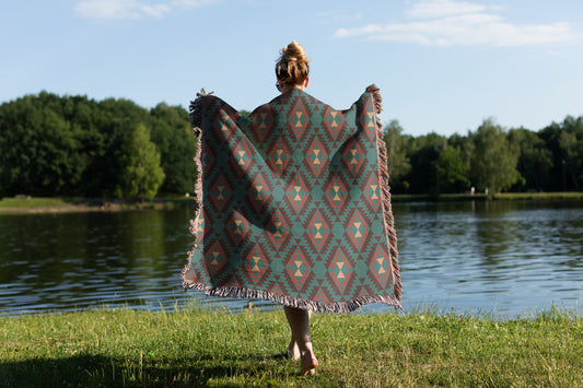 Pattern - Triangle Woven Throw Blanket